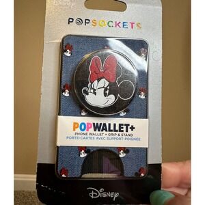 Disney Minnie Mouse PopSockets PopWallet Plus Phone Wallet Grip Stand NIP
